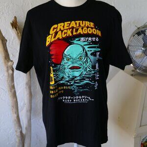 Creature from The Black Lagoon Cotton Graphic T Shirt Size Large Riot Society
